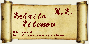 Mahailo Milenov vizit kartica
